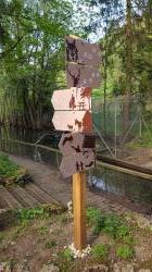 Signalétique et panneaux du zoo Siky Ranch
